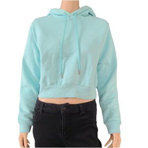 TWIK NWT Aqua Cropped Hoodie S